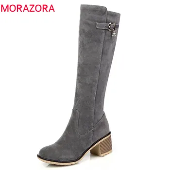 MORAZORA 2020 naują atvykimo batai moterims, suapvalinti tne rudens žiemos kelio auliniai batai su užtrauktuku, su sklende, mados aikštė batus moteris