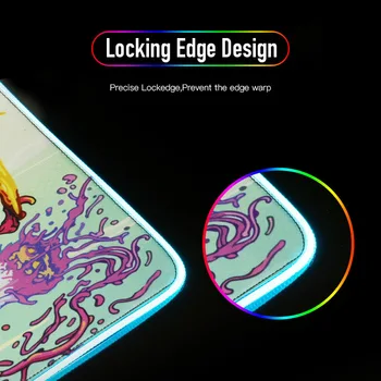 MRG Erdvę Žaidimų RGB Mouse-Pad XXL Didelis Nešiojamas Pagalvėlės su Užraktu, Edge LED Backlight Mause Pad Klaviatūros Stalas Kilimėlis Player