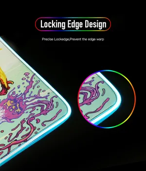 MRG Marmuro Modelis Žaidimo Didelių RGB Guma Pelės Mygtukai Lockedge LED Apšvietimas Žaidėjas Kilimėlis XXL Stalo Žaidimas Darbastalio Žaidimas Kilimėlis