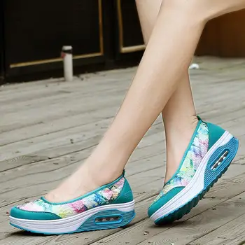 MVVJKE Siuvinėti moterų tingus batų seklių platforma neslidus mokasinai moterų batai vasaros orui tingus sportbačiai Zapatillas