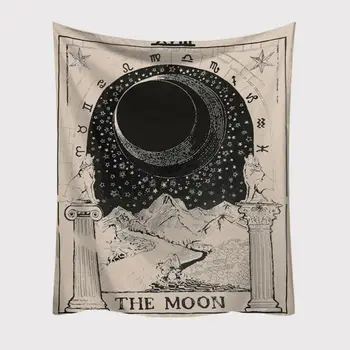 Mados Gobelenas Šviežias Stiliaus Tarrot Sun Moon Modelio Antklodę Mandala bohemijos Dekoratyvinis Hipių gobelenas Namų Paplūdimio Kilimėlis