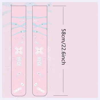 Mados Moterų Merginos Nailono Kojinės 2019 Naujausias Ilgos Kojinės Virš Kelio aukštakulniais Mokyklos Mergina Pink Cartoon Gyvulių 5S-SW06
