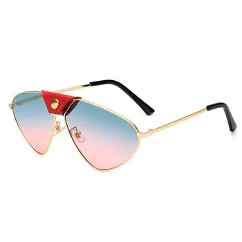Mados Nauji Akiniai nuo saulės Moterims, Vyrams, Prabangos Prekės ženklo Dizainas, Vintage Metalo Saulės akiniai Gradientas Sunglass UV400 Atspalvių gafas de sol