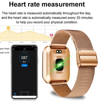 Mados SmartWatch Vyrų, moterų Širdies ritmo monitorius Kraujo Spaudimas Tracker Fitness tracker Sporto Vandeniui Smart watch 