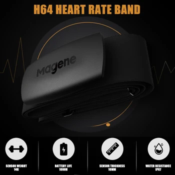 Magene Perkraustymas H64 Širdies Ritmo Monitorius Bluetooth4.0 SKRUZDŽIŲ + magene Jutiklis Su Krūtinės Diržas Kompiuterio Nuoma Wahoo Garmin BT Sporto Juosta