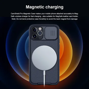 Magnetinio Atveju iPhone 12 Pro Max Nillkin CamShield Skaidrių Kameros Apsaugoti Privatumą Galinį Dangtelį iPhone 12 Byla 6.1