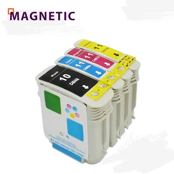 Magnetinio Suderinama rašalo kasetės HP 10 11 Designjet 110 100plus C4844A Rašalinis 2800dt 2800dtn spausdintuvui HP10