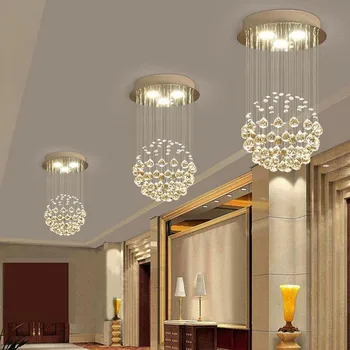 Manggic Šiuolaikinės K9 Didelis LED SphericLiving Kambarys, Krištolo Sietynai Turas Žibintas Šviestuvas Lempa Kambario Interjero Viešbutis, Salė Kambarys