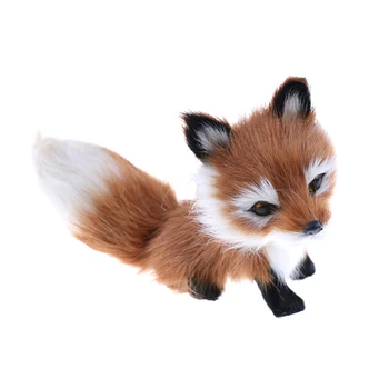 Mažas Modeliavimas Fox Žaislas Mini Tupint Fox Modelis, Namų Puošybai Vestuvių, Gimtadienio Dovana, Minkšti Pliušiniai Žaislai