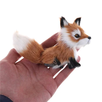 Mažas Modeliavimas Fox Žaislas Mini Tupint Fox Modelis, Namų Puošybai Vestuvių, Gimtadienio Dovana, Minkšti Pliušiniai Žaislai