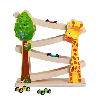 Mediniai Automobilių Žaislas Vaikams Automobilių Rampos Lenktynininkas Žaislų Lenktynių Trasoje Mini 