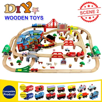 Medinio Traukinio bėgiais, Žaislai Vaikams, Suderinama Su Tomas Ir Draugai Berniukai & Mergaites Medinių Bėgių 
