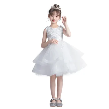 Merginos princesė suknelės 2020 Naujų Vaikai rankovių Akių Gėlių suknelė Vaikų drabužių mergina vestuvių kostiumas 3 5 7 8 10 12Years