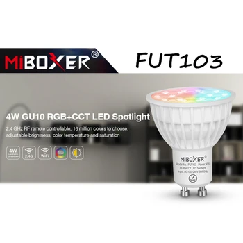 Miboxer FUT103 4W GU10 RGB+BMT LED Prožektoriai, 2.4 G Led Lemputės šviesos Belaidžio Nuotolinio valdymo LED lempos AC100-240V Miegamasis Restoranas