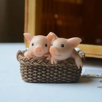 Mielas Kiaulių Talismanas Papuošalai Sode Miniatiūriniai Žaislai Darbastalio Apdaila Modeliavimas Gyvūnų Amatai