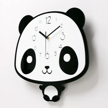 Mielas, Vaikų Kambarys Sieniniai Laikrodžiai Panda Tipo Vaikų Dovanos, Sieniniai Laikrodžiai Dekoro Silent Išjungti Namų Laikrodis Animacinių Filmų Sieninis Laikrodis