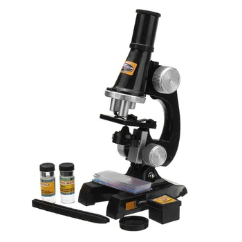 Mikroskopo Komplektas Lab Led 100X/200X/450X Homeschool Mokslo Švietimo Žaislas Dovana Rafinuotas Biologinis Mikroskopas Už Vaikas Vaikui