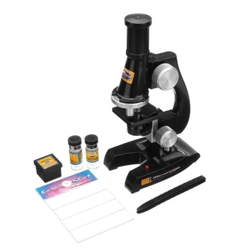 Mikroskopo Komplektas Lab Led 100X/200X/450X Homeschool Mokslo Švietimo Žaislas Dovana Rafinuotas Biologinis Mikroskopas Už Vaikas Vaikui