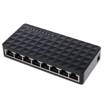 Mini POE LAN Ethernet Tinklo Desktop Switch 8 Port 10/100mbps Fast Hub Tinklo Jungiklis Koncentratorius Adapteris Aukštos kokybės Male-male