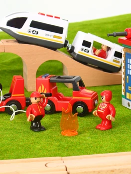 Mini Rc Automobilių Nuotolinio Valdymo pultas RC Elektrinis Mažos Traukinio Žaislų Rinkinys Maži Žaisliniai Traukiniai susijusi su Mediniai Geležinkelio Bėgių Įdomus Žaislas
