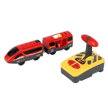 Mini Rc Automobilių Nuotolinio Valdymo pultas RC Elektrinis Mažos Traukinio Žaislų Rinkinys Maži Žaisliniai Traukiniai susijusi su Mediniai Geležinkelio Bėgių Įdomus Žaislas