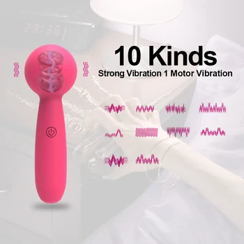 Mini Vibratorius moterų Galingas AV Magic Wand Klitorio Stimuliatorius G-taško Dildo Vibracija Sekso Žaislai Moterims, Suaugusiems Masturbator
