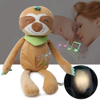 Minkšti Kimštiniai Žaislai, LED Apšvietimas iškamša Vaikams Miegoti Naktį Led Lempos Pliušiniai Žaislai Su Muzika, Šviesos, Žaislai Mergaitėms, Berniukams