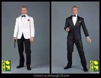 Mnotht 1/6 James Bond 007 Vyras Kostiumas Drabužių Komplektas Royal Agentai su Striuke, Kelnes, Marškinius Diržas, Batai A014 už 12in Veiksmų Skaičius Žaislas