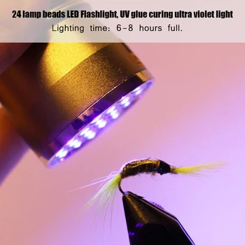 Mobiliųjų Telefonų Remontas Vandeniui LED Žibintuvėlis UV Klijai Gydant ultravioletinės Šviesos Su 24 Lempos Karoliukai Telefonų Remonto Įrankiai