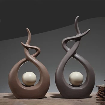 Modernus Minimalistinis Abstrakčių Geometrinių Skulptūros, Keramikos Figūrėlės Amatų Namų Puošybai Accessoreis Baldų Puošyba, Dovanų