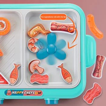 Montessori Žaislai, Grilis Gaisro Katilo Žaislas Modeliavimas Virtuvės Valgių Praktika, Apkabos, Lazdelės Žaidimas Virtuvė Žaislas Vaikams Dovanų