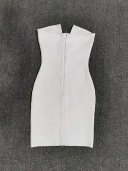 Moterims Seksualus Vasaros Suknelė Mados Stebėjimo Skylutę Baltas Tvarstis Suknelė Elegantiškas Bodycon Mini Šalis Suknelė Vestido