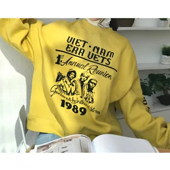 Moterų Atsitiktinis Marškinėlius Ins Karšto 2020 m. Rudenį Naujų Mados Megztinis Viršuje korėjos Stiliaus Merginos Prašmatnus Hip-Hop Prakaito Spausdinti Susagstomi megztiniai
