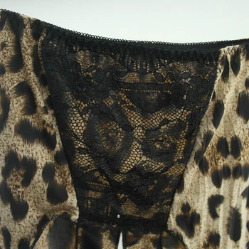 Moterų Sexy, Leopardas Kelnaitės Aukštu Juosmeniu Crotchless Kelnaitės Trumpikės Plius M-4XL CLL9245