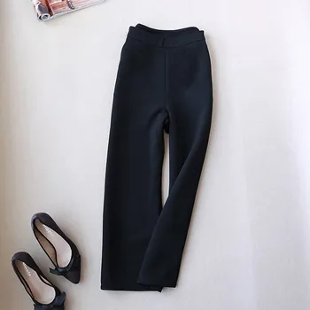 Moterų ilgas kelnes kostiumas office 2020 m. rudens ir žiemos naujas berankovis ilgai ponios švarkas Elegantiškas plataus kojų kelnės Dviejų dalių