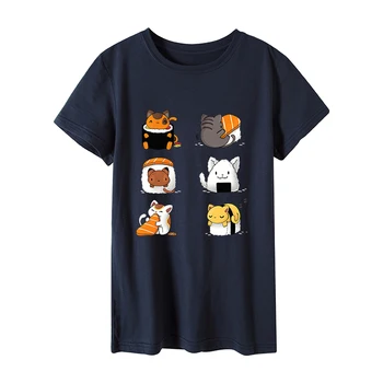 Moterų marškinėliai 2019 Naujas Harajuku Mielas Gyvūnų Spausdinti Madinga marškinėliai Moterims Atsitiktinis Viršūnės Vasarą, Trumpas Rankovėmis Tee Moterims Drabužių