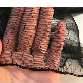 Moterų nėriniai akių pledas Permatomos palaidinės, žemiausią marškinėliai moteriška marškinėliai seksuali tuščiaviduriai juodas ilgas rankoves viduje perspektyvą palaidinė