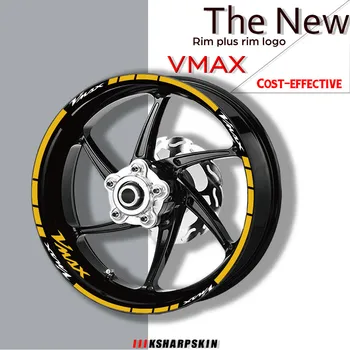 Motociklo rato lipdukas priekinių ir galinių padangų logotipą, atspindinčiomis juostomis rinkinys lipdukai moto ratlankio decal vandeniui už YAMAHA VMAX vmax