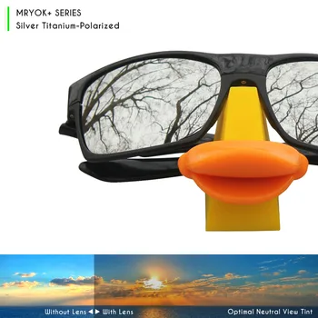 Mryok+ POLIARIZUOTA Atsispirti Jūros Pakeitimas Objektyvai už Oakley Eyepatch 2 Akiniai nuo saulės, Sidabro, Titano