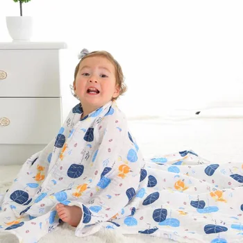 Muslino Medvilnės Baby Swaddles Minkšta Naujagimiui Antklodės Vonia Gazas Kūdikių Wrap Sleepsack Vežimėlis Cover Žaisti Mat
