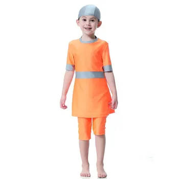 Musulmonų maudymosi kostiumėlį 3pcs Merginos Padalinta Sijonas Swimwears Vaikų Islamo plaukti dėvėti Šortai Nardymo Kostiumai Arabų Musulman Paplūdimio Drabužiai Plaukti
