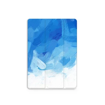 Mėlyna Abstrakti Akvarelė Magnetas Flip Dangtelis, Skirtas 
