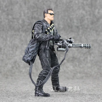 NECA Terminatorius 2 Teismo Dieną T-800 Arnoldas Schwarzeneggeris PVC Veiksmų Skaičius, Kolekcines, Modelis Žaislas 7