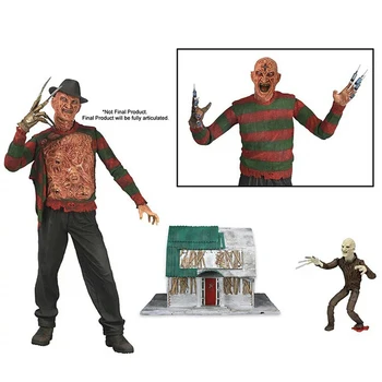 NECA a Nightmare on Elm Street Fredis Veiksmų Skaičiai Lėlės, Žaislai 17cm