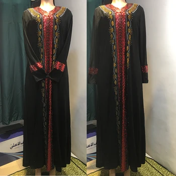 NEMOKAMAS PRISTATYMAS Dubajus Abaja Artimųjų Rytų Skraiste Ramadanas drabužius deimantų Ir Blizgančiais GlitterKaftan Jibab Islamo Musulmonų Lady Suknelė
