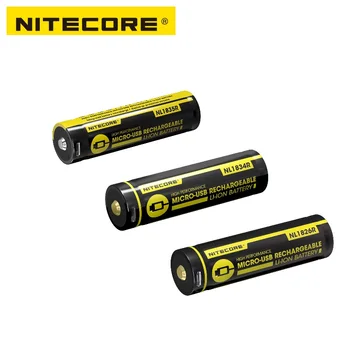 NITECORE NL1835R/NL1834R/NL1826R 3,6 V 18650 baterija Didelio Našumo Micro-USB Li-ion Baterija