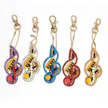 Nata Diamond Tapybos Rinkiniai Keychain paketų prižiūrėtojų raktinę Diamond Mozaikos Maišelį Pakabukas Ornamentu Vaikų Piešimo su Deimantais