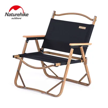 Naturehike Lauko Poilsiui sulankstomoji kėdė Nešiojamų Ultralight Kempingas Iškylą Kėdė Aliuminio, Medienos Grūdų Plauko Paplūdimio Sodo Kėdės