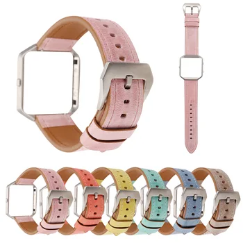Natūralios Odos Watchband už Fitbit Blaze Vyrai Moterys Pakeitimo Apyrankę, Dirželį Juostos Smart Žiūrėti Šviežias Stiliaus Laikrodžių Apyrankės