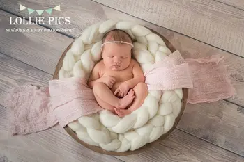 Naujagimio Foto Rekvizitai Nėrimo Stambusis Antklodė Baby Fotografijos Fonas Antklodė Kūdikiui Fotografavimo Rekvizitai Kūdikio Krepšelio Stuffer